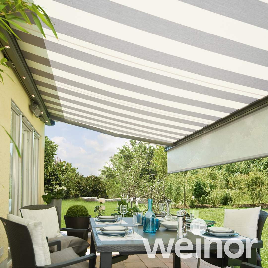 Sonnenschutz durch Gelenkarmmarkise