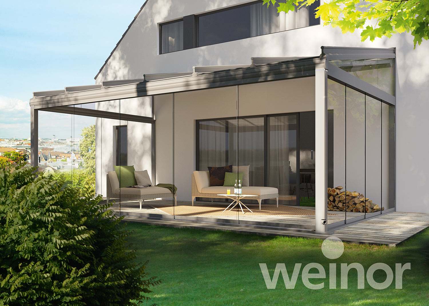 Weinor Wintergarten mit Glasdach