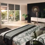 Außenrollo im Schlafzimmer